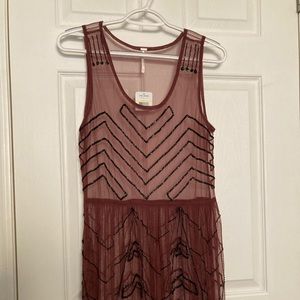 Free People sheer beaded dress